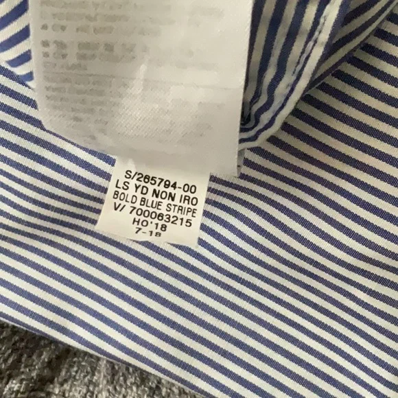 Banana Republic Navy and White Striped Shirt Tailored Fit - Picture 9 of 9